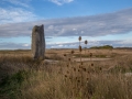 The larger and broken menhir at Goalennac on the Quiberon Peninsula, Brittany