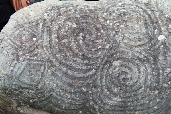 Spirals on entry stone at Newgrange
